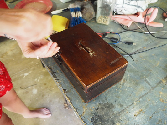 A photo of the original music box